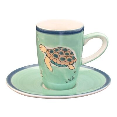 Espresso cup Ocean Love - ceramic tableware - hand-painted