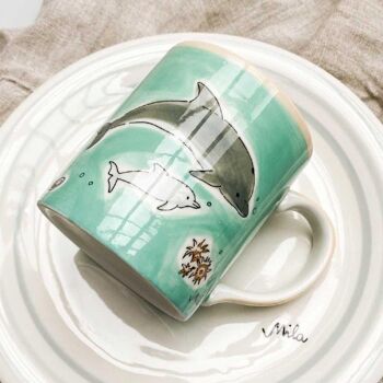 Mug à thé Ocean Dream - vaisselle en céramique - peinte à la main 4