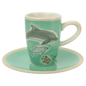 Tasse à espresso Ocean Dream - vaisselle en céramique - peinte à la main 1