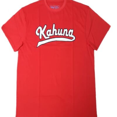 Weißes Buchstaben-rotes T-Shirt