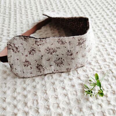 Floral linen headband