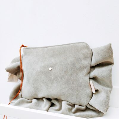 Clutch Maui antelina gris