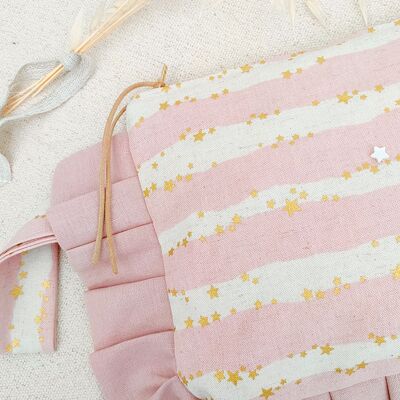 Clutch Maui pink and gold stars