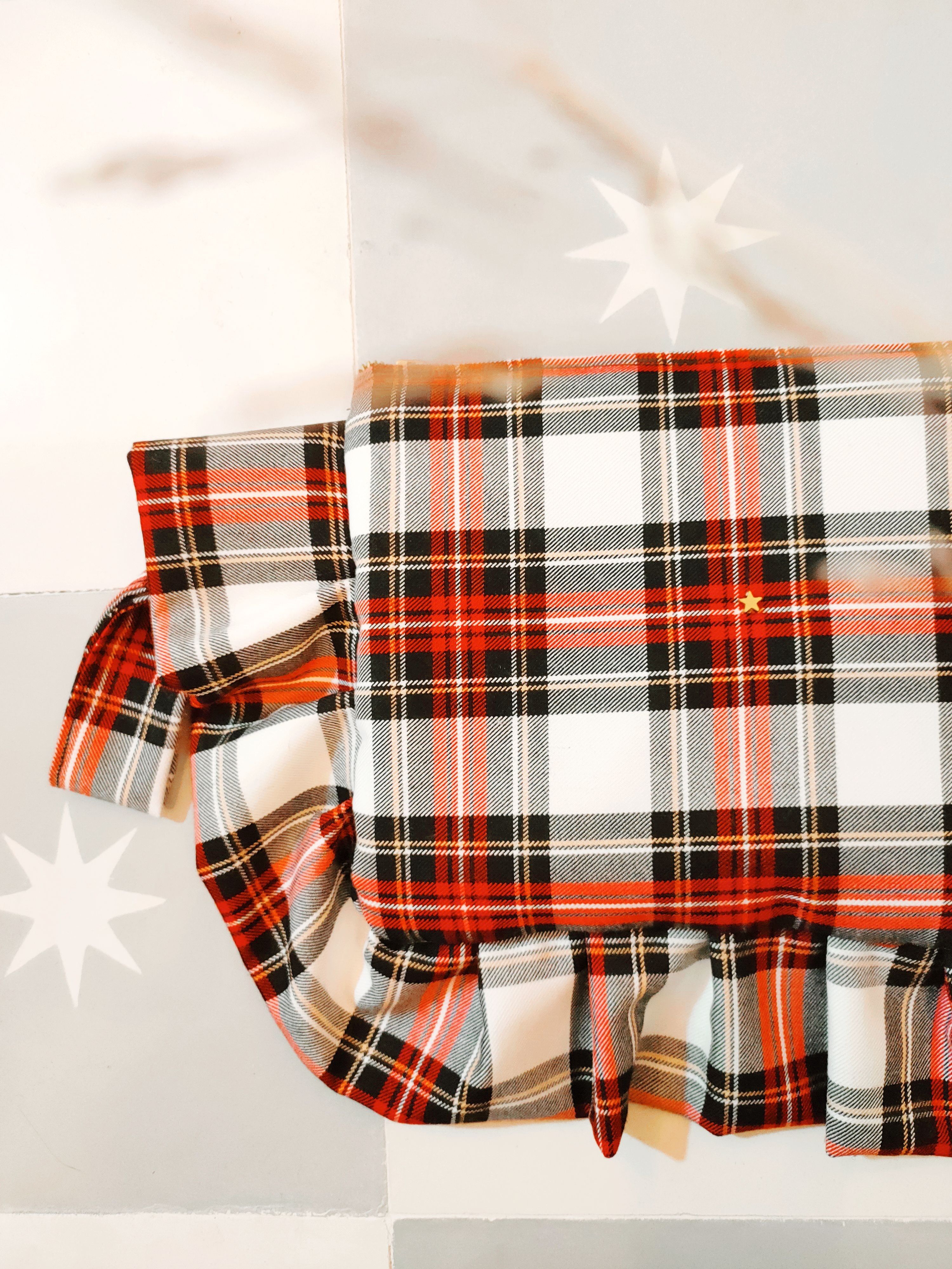 Pochette scozzese Maui a quadri nero/rosso