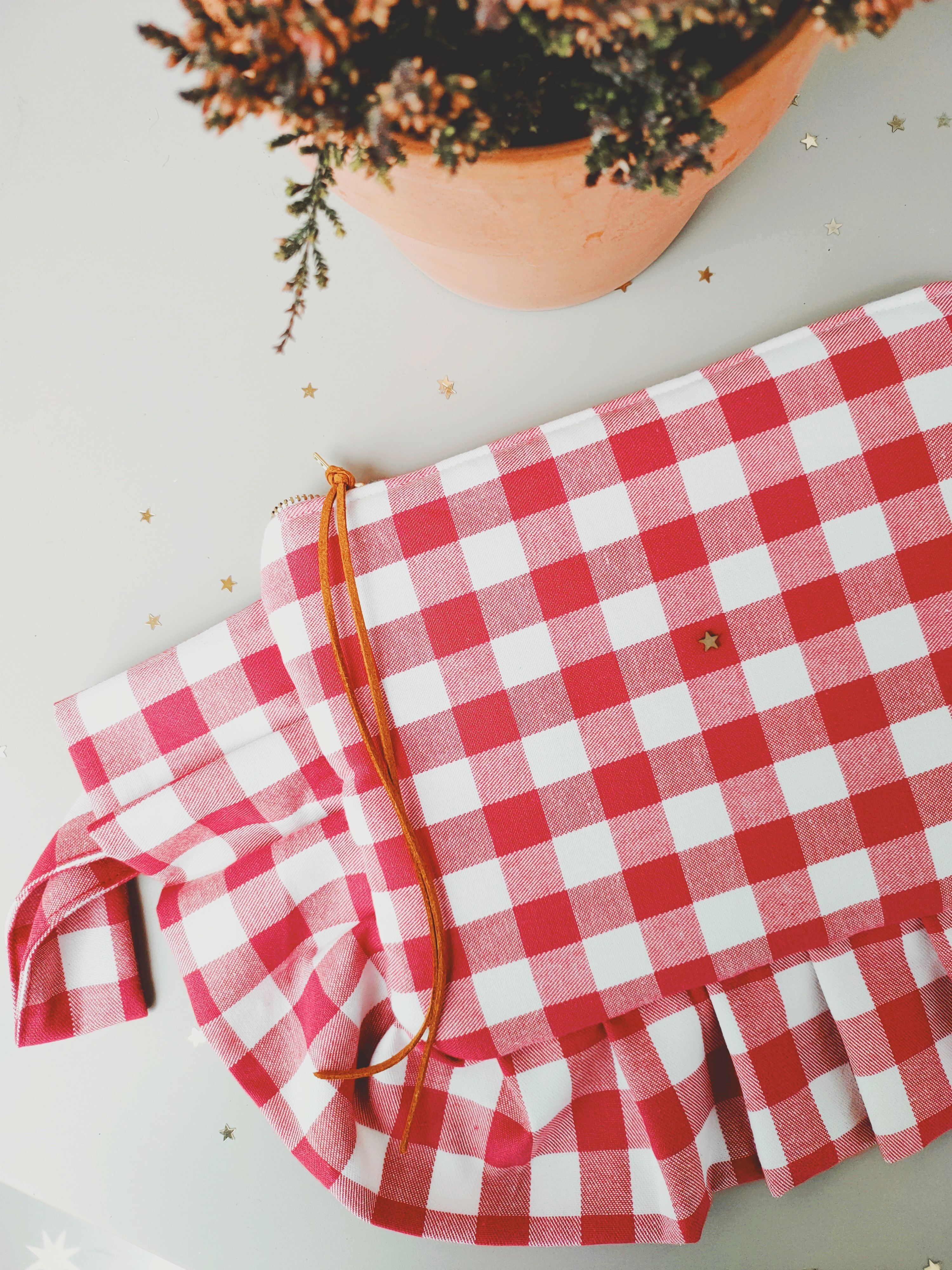 Pochette Vichy Maui rossa