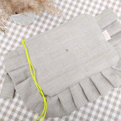 Maui natural linen clutch