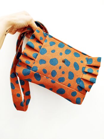 Sac à bandoulière bleu et carreaux dalmatien Maui