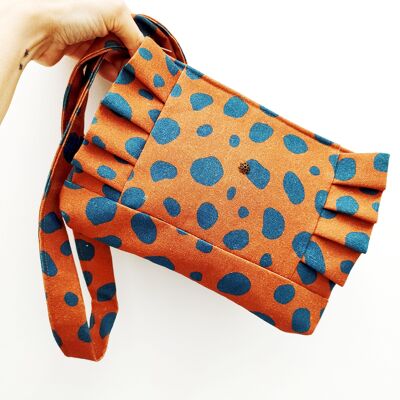 Maui dalmatian tile & blue shoulder bag