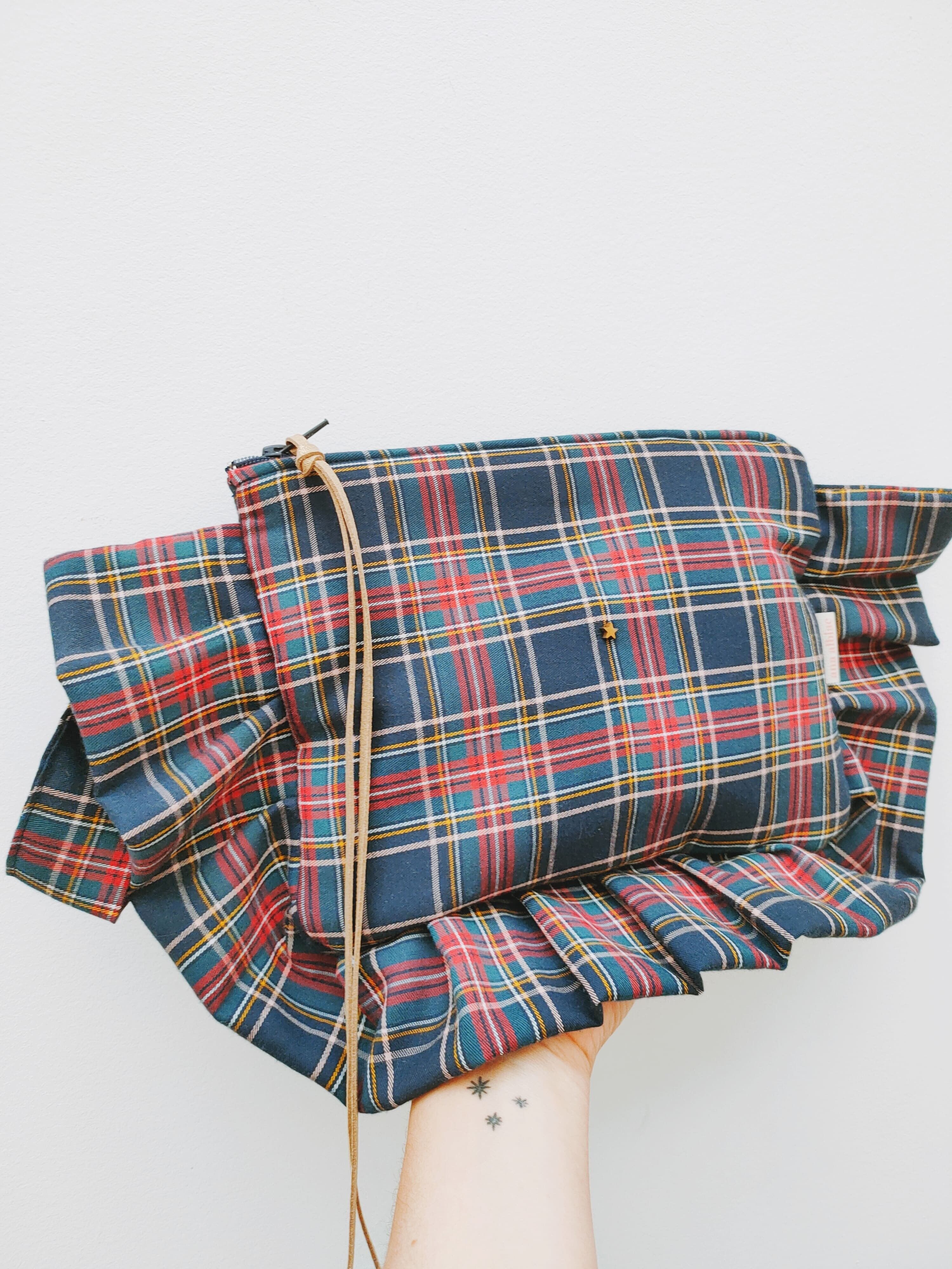 Pochette scozzese azzurra