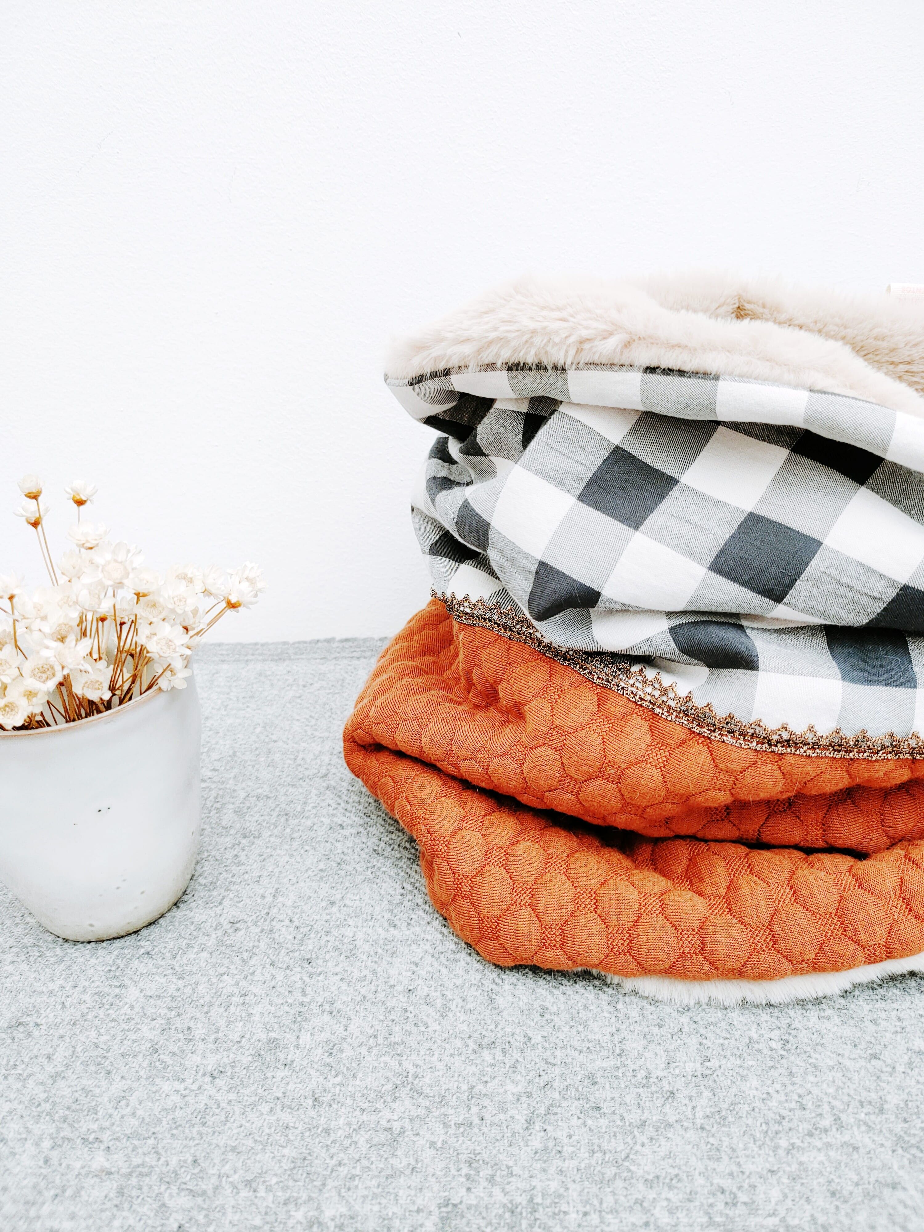 Maxi collo a quadretti antracite