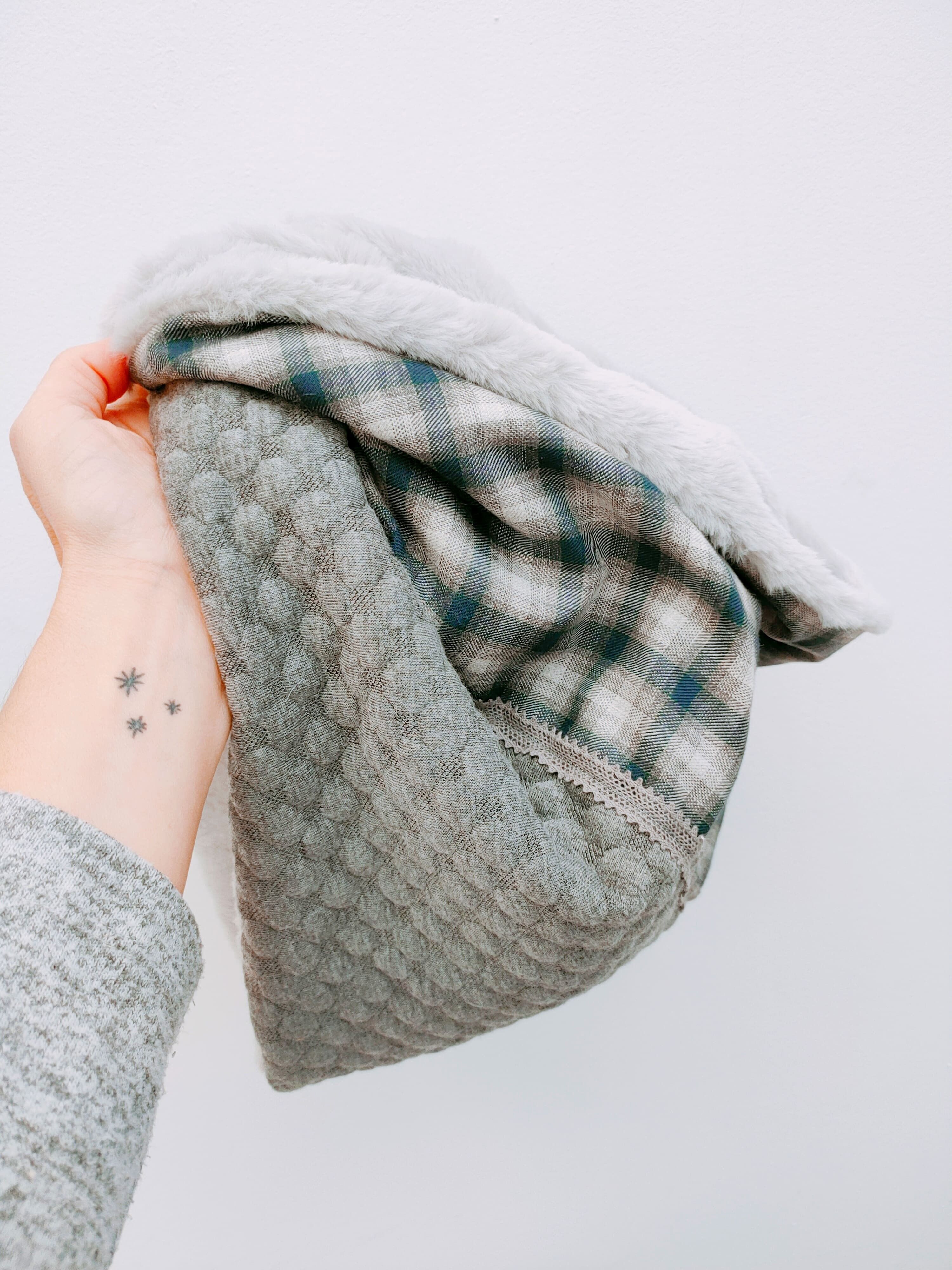 Maxi collo tartan nuvola