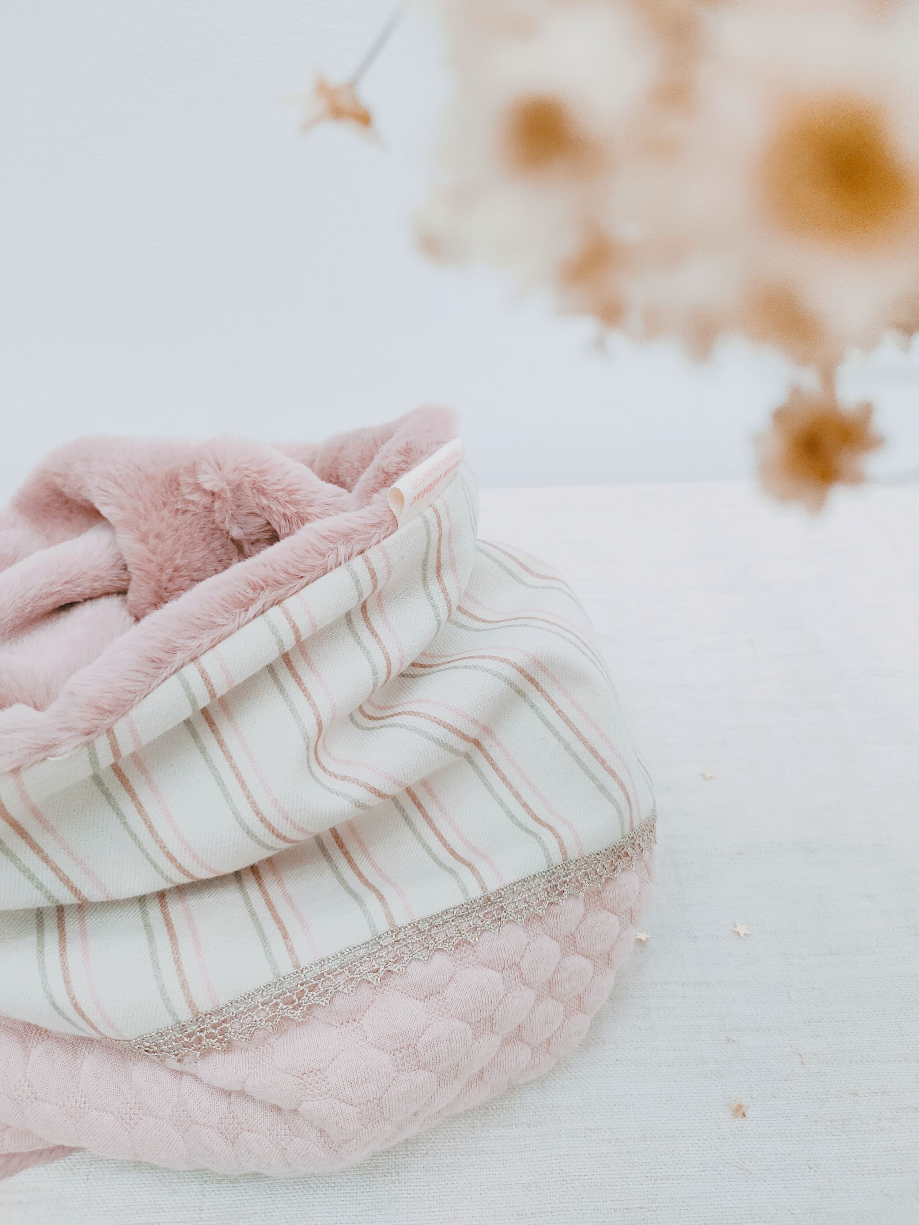 Maxi collo rosa caramello