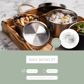 Bao Bowls+ - Trois bols en acier inoxydable étanches 3