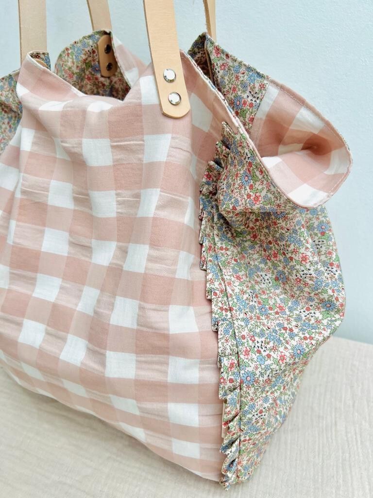 Maxi borsa country rosa