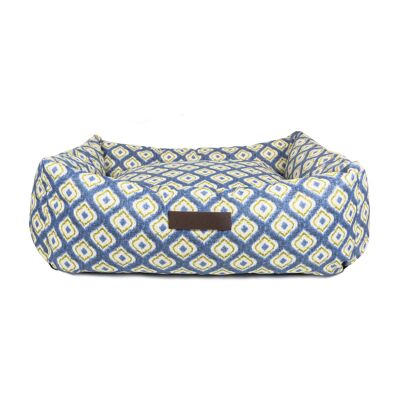 BLUE IKAT WATERPROOF BED (SMALL)