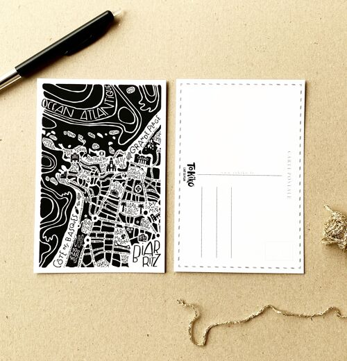 Carte Postale - BIARRITZ - Plan de Ville