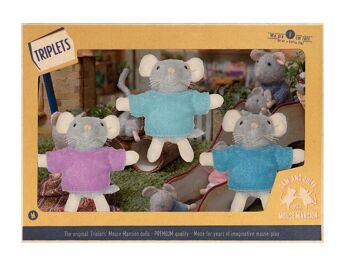 Peluche pour enfants - Triplettes de souris (8 cm) - The Mouse Mansion 1