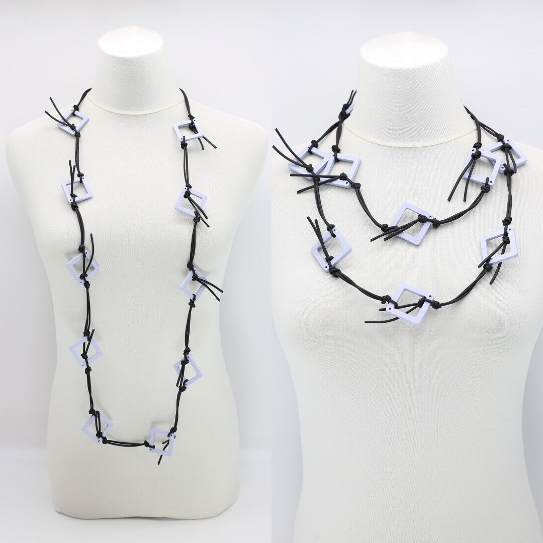 Collana Geometrica - Quadratini - Lilla