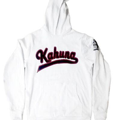 White Embroidery logo Hoodie