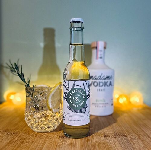 Ginger Beer Bio - Gingembre frais - sans alcool - 0 % vol - 27,5 cl - Les Apéros Bio