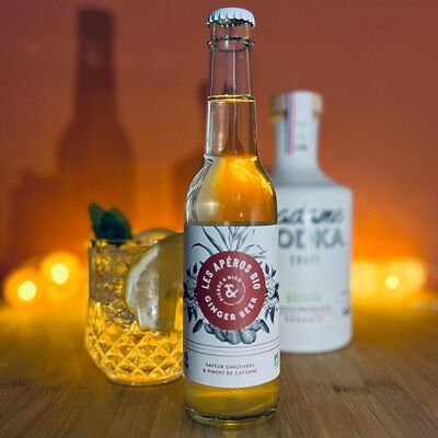 Ginger Beer Biologica - Zenzero e Pepe di Cayenna - analcolica - 0% vol - 27.5 cl - Les Apéros Bio