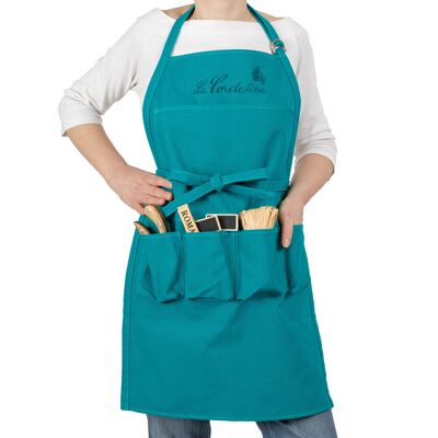 Grembiule Lungo 5 Tasche Blu Petrolio Taglia Unica