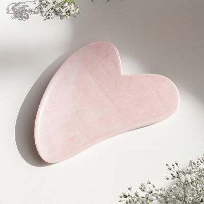 Gua Sha in quarzo rosa