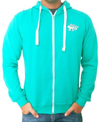 Sweat à capuche vert turquoise