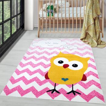 Tapis pour enfants Beetro pour filles rose 1