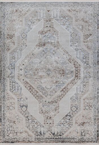 Tapis vintage Richmond Orient Crème Gris 2