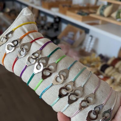 Bracelets Acier et cordon collection Menottes