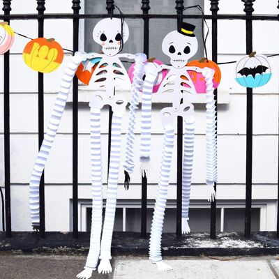 Decoraciones de esqueleto de Halloween - Paquete de 2