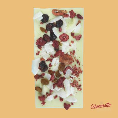 White Chocolate Bar with Mix of Fruits 100gr