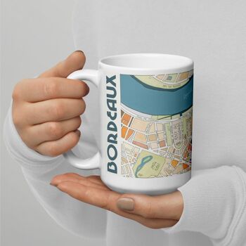 Mug Illustré Plan de BORDEAUX - fait main 7