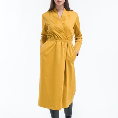 Robe portefeuille casual chic Ocre