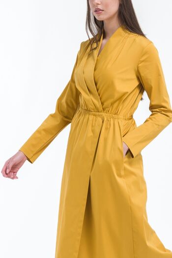 Robe portefeuille casual chic Ocre 4