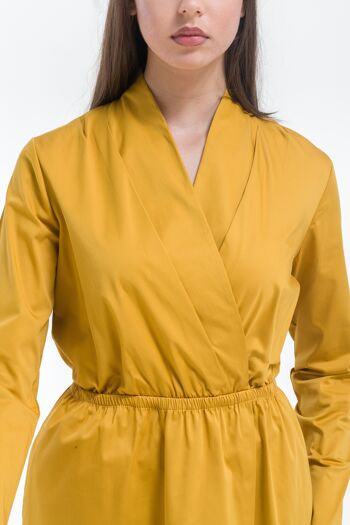 Robe portefeuille casual chic Ocre 5