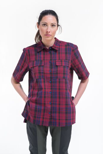 Chemise en coton à carreaux tartan 2