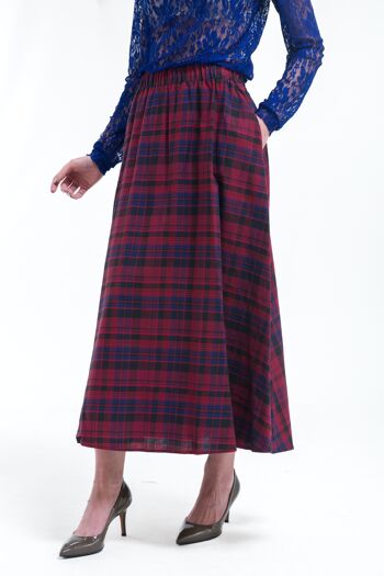 Jupe longuette tartan écossais 2