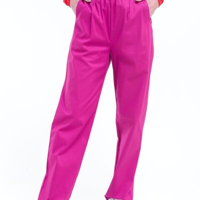 Chinos trousers in fuchsia color