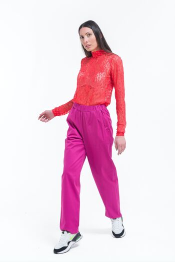 Pantalon chino de couleur fuchsia 6