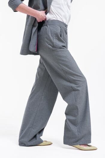 Pantalon plissé gris 2