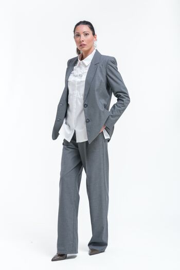 Pantalon plissé gris 3