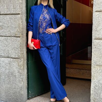 Royal Blue pleated trousers