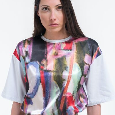T-shirt with colorful graphic design