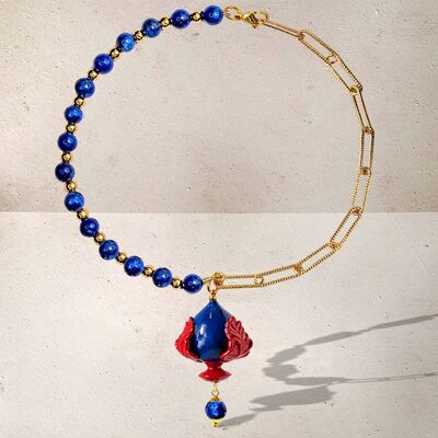 Bracciale Pumo blu e rosso