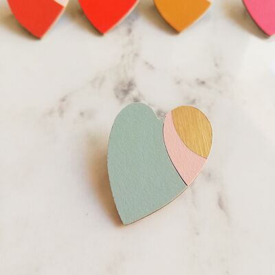 Broche Celadon Love