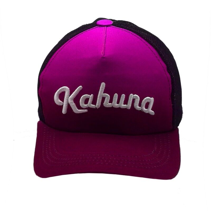 Pink degraded trucker mesh cap