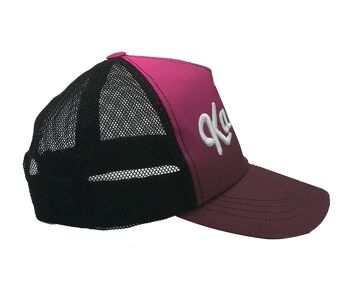 Casquette camionneur dégradée rose 3