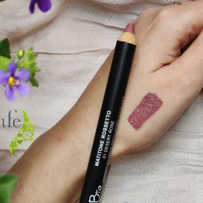 Bio Lipstick Pencil - Ecolife- 01 Rosa Nude - Desert Rose